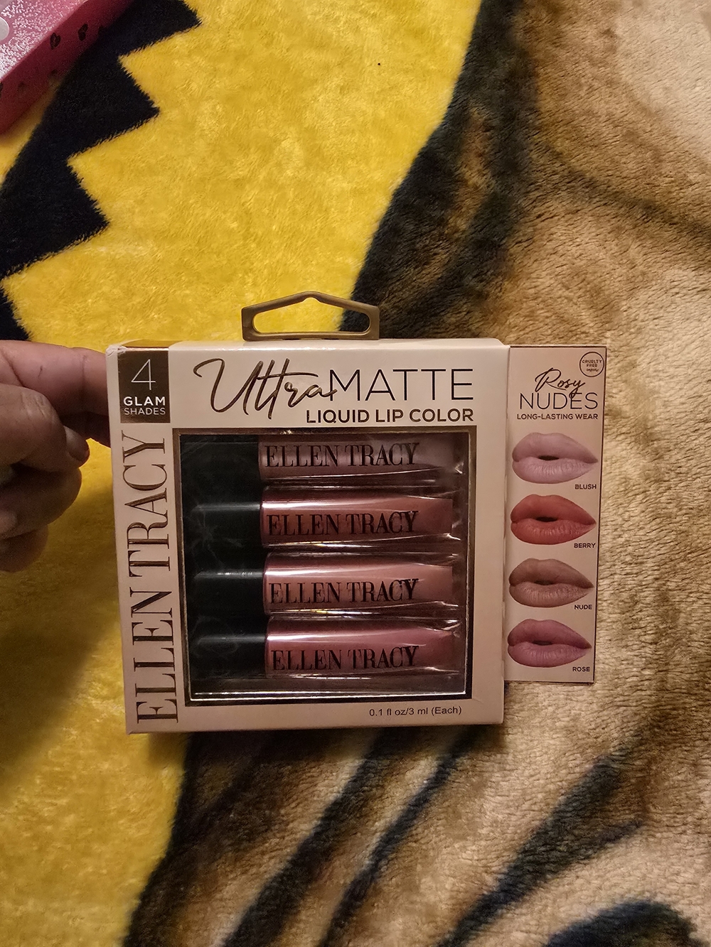 Ellen Tracy UltraMatte Liquid Lip Color Set - Rosy Nudes (4 Shades)